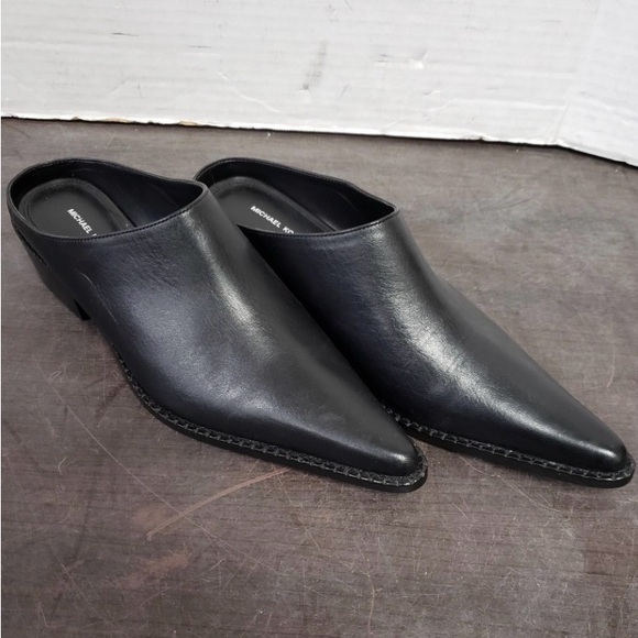 Michael Kors Shoes - Michael Kors Black Leather Women’s Mules - Size 8